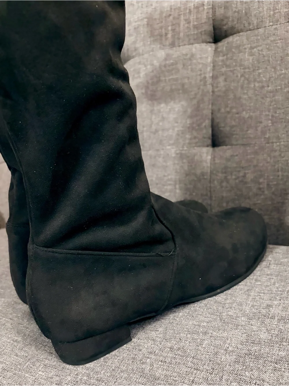 Dream Pairs Over-the-Knee Black Suede Boots - Women's Tall Fashion Boot